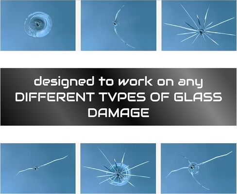 BIOPRONEXT Windshield Crack Repair Kit - 2 Pack Powerful Car Glass Repair Kit - DIY Windshield Repair Resin for Fixing Chips, Cracks, Star-Shape & Bulls-Eye - Quick Fix Auto Window Crack Repair Kit in Kuwait