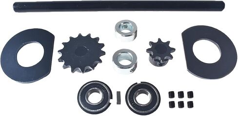 WFEERXJA Go kart 5/8" X 12" Shaft Kit Jackshaft Kit fit for #40/41/420 Chain mini bike in Saudi Arabia