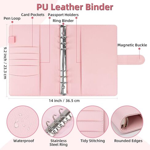 100 Envelopes Money Saving Challenge Binder, Hyperzoo A5 Money Saving Challenges Book, Savings Binder Budget Binder with Cash Envelopes to Save $5050 Black-2Pack in Kuwait