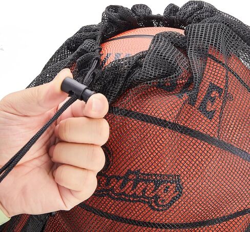 حقيبة كرة شبكية كبيرة جدًا - حقيبة برباط متعددة الرياضات لمعدات كرة السلة وكرة القدم والكرة الطائرة - حقيبة كرة سلة متينة بتصميم سهل الحمل in Kuwait