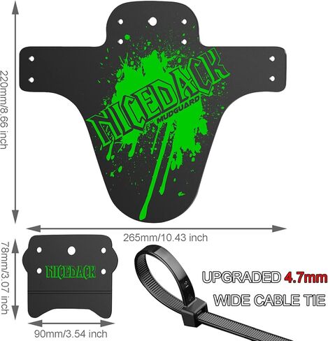NICEDACK Bike Fender, Adjustable MTB Mud Guard, Front and Rear Compatible Mudguards, Fits 650B 20" 26" 27.5" 29 inch Fat Tire Bikes and All Disc Brake Bicycles in Kuwait