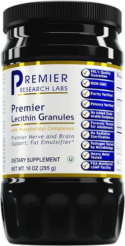حبيبات الليسيثين من Premier Research Labs - مكمل لدعم الأعصاب* - مصدر جيد للكولين - دعم الدماغ والأعصاب - بدون إضافات أو مواد مالئة - يمتزج جيدًا في العصائر أو الأطعمة - 10 أونصة in Kuwait