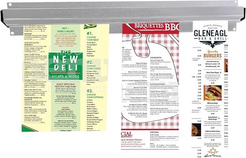 حامل تذاكر منزلق من الألومنيوم للمطاعم/المطبخ، حامل تذاكر لطلبات الفواتير، بطول 15.7 سم × عرض 2.3 سم، مثالي للصور والملاحظات والمزيد in Kuwait