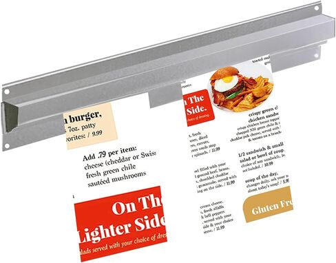 حامل تذاكر منزلق من الألومنيوم للمطاعم/المطبخ، حامل تذاكر لطلبات الفواتير، بطول 15.7 سم × عرض 2.3 سم، مثالي للصور والملاحظات والمزيد in Kuwait