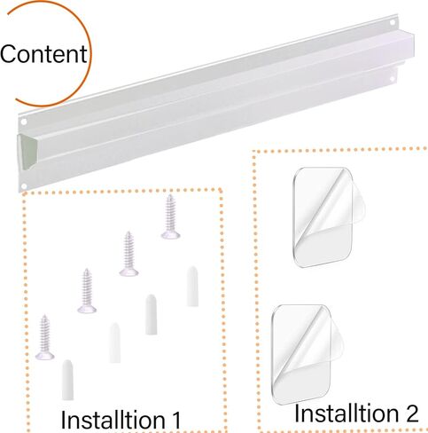 حامل تذاكر منزلق من الألومنيوم للمطاعم/المطبخ، حامل تذاكر لطلبات الفواتير، بطول 15.7 سم × عرض 2.3 سم، مثالي للصور والملاحظات والمزيد in Kuwait