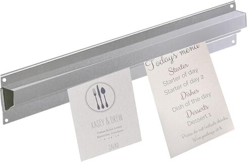 حامل تذاكر منزلق من الألومنيوم للمطاعم/المطبخ، حامل تذاكر لطلبات الفواتير، بطول 15.7 سم × عرض 2.3 سم، مثالي للصور والملاحظات والمزيد in Kuwait