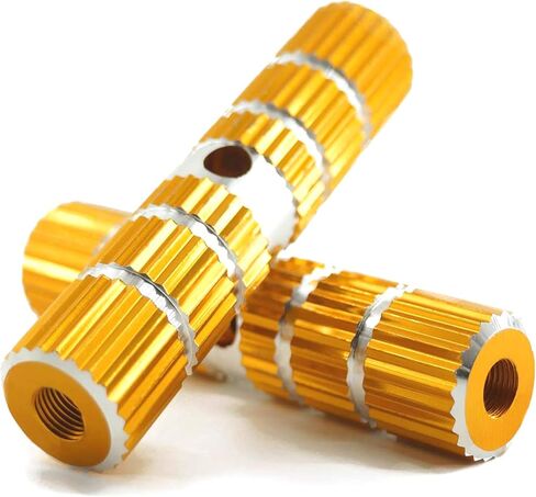 أوتاد الدراجة Reofrey قطعتان من دواسات القدم المصنوعة من سبائك الألومنيوم ومقاعد خلفية ومضادة للانزلاق بدواسة حيلة للدراجات الجبلية BMX تناسب محاور 3/8 بوصة (طول أصفر 3.93 بوصة) in Kuwait