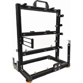 PC Test Bench Open Frame Air Computer Case Rack Bracket, Aluminum PC Creative Assembly Frame Test Bench, Support ATX Motherboard Computer Stand, Portable Vertical Horizontal Wall Hanging