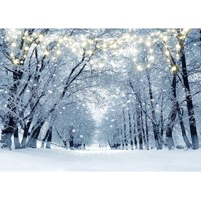 CYLYH 7X5FT Christmas Backdrops Winter Snow Backdrop Winter Forest Background Christmas Party Decoration D800