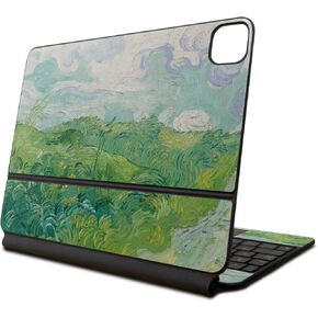 Skin Compatible with Apple Magic Keyboard for iPad Air 11-inch (M2) 2024 - Green Wheat Fields - Premium 3M Vinyl Protective Wrap Decal Cover - Easy to Apply | Crafted in The USA by MightySkins