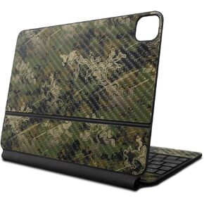 Carbon Fiber Skin Compatible with Apple Magic Keyboard for iPad Air 11-inch (M2) 2024 - Viper Woodland - Premium 3M Vinyl Protective Decal Cover - Easy to Apply | Crafted in The USA by MightySkins