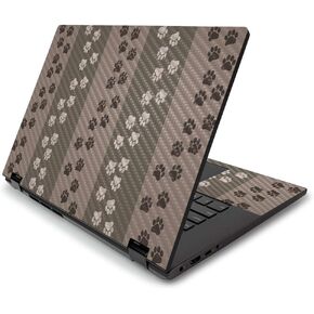 MightySkins Carbon Fiber Skin for Lenovo Flex 15" (2019) - Paw Prints | Protective, Durable Textured Carbon Fiber Finish | Easy to Apply, Remove, and Change Styles | Made in The USA