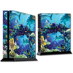MightySkins Skin Compatible with Sony PS4 Console - Ocean Friends | Protective, Durable, and Unique Vinyl Decal wrap Cover | Easy to Apply, Remove, and Change Styles | Made in The USA