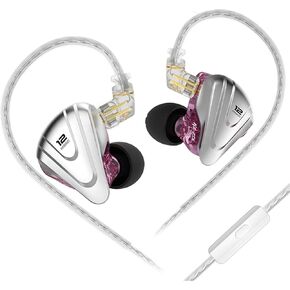 KZ ZSX Earbuds 5BA 1DD Hybrid Drivers HiFi in Ears Monitors Noise Cancelling KZ Earbuds Headphones Comfort Fit IEM Earphones for Gaming/Studio Work/Rehearsals/Live Band (Black Without mic)