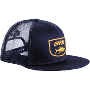BKK Lures F-HT-2040 Tuna Snapback HAT - Blue w/Gold BKK Tuna Logo Patch - Snapback, 1-Pack