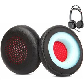 وسادة أذن بديلة احترافية متوافقة مع وسائد أذن سماعة الرأس Plantronics Voyager Focus UC B825 مع جلد صديق للبشرة وإسفنج الذاكرة
