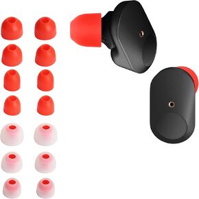 kwmobile 14x Replacement Ear Tips Compatible with Sony WF-1000XM3 / WF-1000XM4 / WF-1000XM5 - Set of Silicone Eartips for Earbuds Headphones