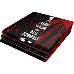 MightySkins Skin Compatible with Sony PS4 Pro Console - Kill Zombies | Protective, Durable, and Unique Vinyl Decal wrap Cover | Easy to Apply, Remove, and Change Styles | Made in The USA