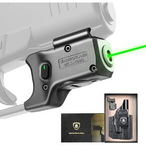 WARRIORLAND Green Laser Sight Fit Glock 48 MOS with Kydex Holster, Green Beam Sight with Power Indicator, Glock 48 MOS with IWB Holster Right Hand, WLS-100G w/ G48 MOS Holster