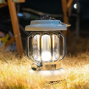 Camping Lantern Rechargeable , Battery Powered Lanterns Portable for Power Outages,Romantic Atmosphere Lamp for Party,Tents,Holiday, Hiking (Military Green)