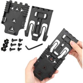 Quick Locking System Kit with QLS 19 Locking Fork and QLS 22 Receiver Plate Platform Attachment for Duty Holster Adapter Base