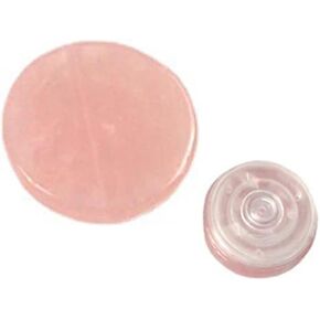 Crystal Stones Suction Cup Phone Grip Holder & Stand, Natural Rose Quartz Phone Grip Holder for Smart Phones and Tablets (Round) (Round)