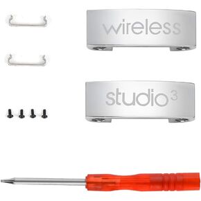 Studio 3 Replacement Parts Hinge Repair Kit Accesories Compatible with Beats by Dre Studio 3.0 Wireless Headphones (Silver)