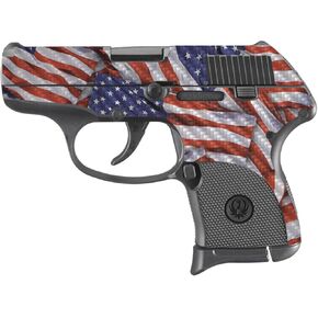 MightySkins Carbon Fiber Skin Compatible with Ruger LCP 380 - Patriot | Protective, Durable, and Unique Vinyl Decal wrap Cover | Easy to Apply, Remove, and Change Styles | Made in The USA
