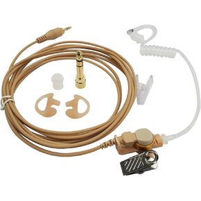 Skin Color Ifb Earpiece Single Ear Universal Broadcast Headset 3.5mm in-Ear Wired Earbuds Monitor Headphone Acoustic Tv Anchor Broadcasting Ear Piece Kit for iPhone Moblie Phone Cellphone