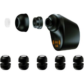 Jun-02 Premium Memory Foam Tips Compatible for Wireless Earbuds, No Silicone Eartip Pain, Anti-Slip Ear Tip with Dust Mesh, Reduce Noise Earbud,Jun-02 (9pcs)