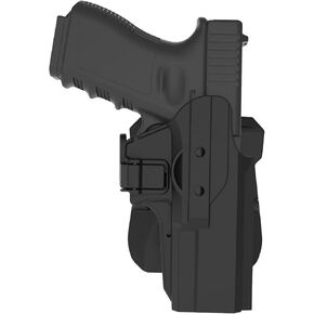 Left Gun Holster for Glock 19/17 Gen 1 2 3 4 5, Glock 23/32 Gen 1 2 3 4, Glock 45/44/19X, OWB Paddle Holster, Open Belt Tactical Holster, Fast Release & Adjustable Cant Holster - Right/Left Handed
