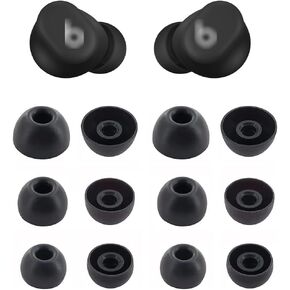 BLUEWALL Ear Tips eartips Compatible with Beats Solo Buds, 6 Pairs S/M/L Sizes Ear Tips Replacement Silicone Earbuds Tips, Compatible with Beats Solo Buds 6 Pairs Black