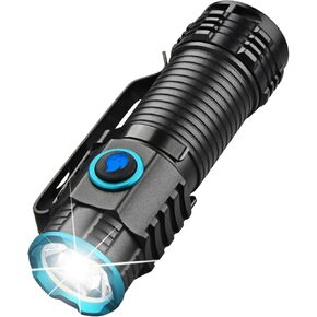 ULTRAFIRE Mini Flashlight, 1000 High Lumens Pocket EDC Flashlight, Small Flashlight with Super Bright LED, USB-C Rechargeable - Your Ideal Companion for Night Walks and Outdoor Activities