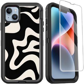 OTTARTAKS Compatible for iPhone 14 Plus Case with Screen Protector Heavy Duty Camo iPhone 14 Plus Case for Men Boys Shockproof Full-Body Protective Case for iPhone 14 Plus 6.7inch, Camouflage