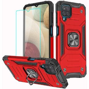 for Samsung Galaxy A12 Case, Samsung A12 Case with Screen Protector, 360°Military Grade Rotatable Kickstand (Heavy Duty) Protective Cases for Samsung Galaxy A12 (Green)