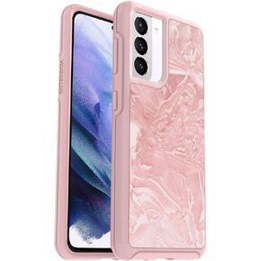 OtterBox Symmetry Clear Series Case for Galaxy S21 5G (ONLY - Does NOT FIT Plus or Ultra) - Shell Shocked (Pink Interference/Iridescent Pink/Shell-Shocked Graphic)