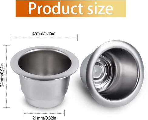 Reusable Capsules for Nespresso OriginalLine - 6pcs Espresso Refillable Pods Stainless Steel Coffee Pods Compatible for Nespresso Originaline Machine(6 Pods+200pcs Lids) in Saudi Arabia