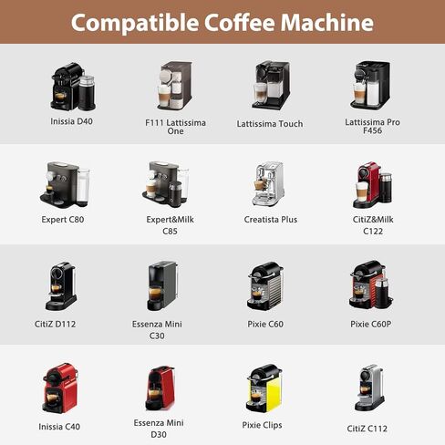 Reusable Capsules for Nespresso OriginalLine - 6pcs Espresso Refillable Pods Stainless Steel Coffee Pods Compatible for Nespresso Originaline Machine(6 Pods+200pcs Lids) in Saudi Arabia
