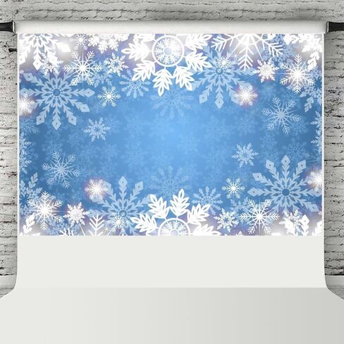 Winter Snowflake Backdrop Wonderland Christmas Photography Background for Kids Merry Christmas New Year Party Decor Banner Baby Shower Portrait Photo Booth Props 7x5ft in Saudi Arabia
