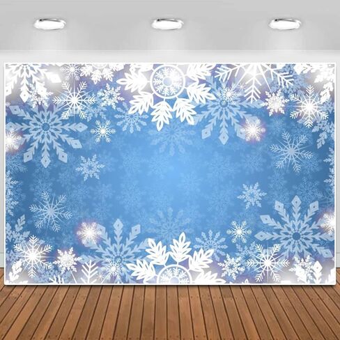 Winter Snowflake Backdrop Wonderland Christmas Photography Background for Kids Merry Christmas New Year Party Decor Banner Baby Shower Portrait Photo Booth Props 7x5ft in Saudi Arabia