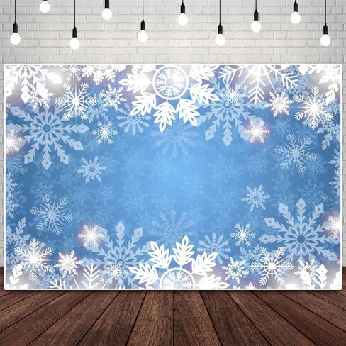 Winter Snowflake Backdrop Wonderland Christmas Photography Background for Kids Merry Christmas New Year Party Decor Banner Baby Shower Portrait Photo Booth Props 7x5ft in Saudi Arabia