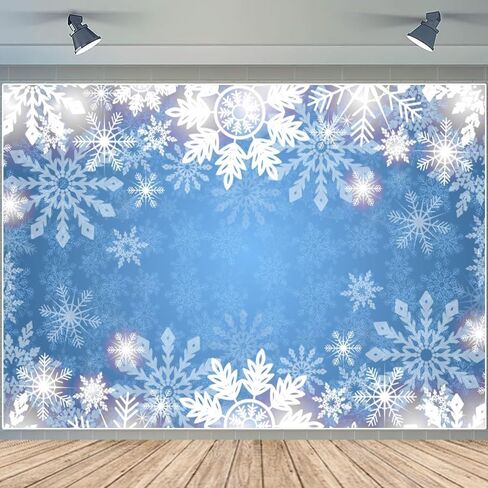 Winter Snowflake Backdrop Wonderland Christmas Photography Background for Kids Merry Christmas New Year Party Decor Banner Baby Shower Portrait Photo Booth Props 7x5ft in Saudi Arabia