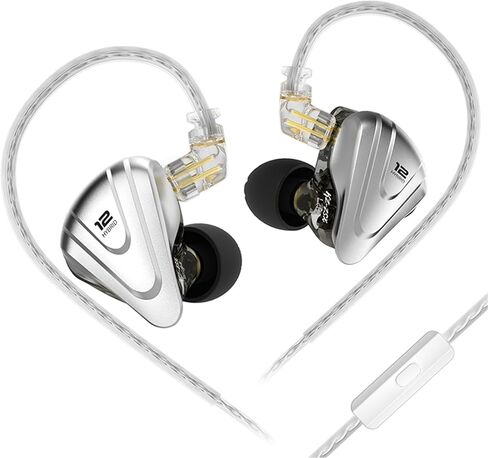 KZ ZSX Earbuds 5BA 1DD Hybrid Drivers HiFi in Ears Monitors Noise Cancelling KZ Earbuds Headphones Comfort Fit IEM Earphones for Gaming/Studio Work/Rehearsals/Live Band (Black Without mic) in Saudi Arabia