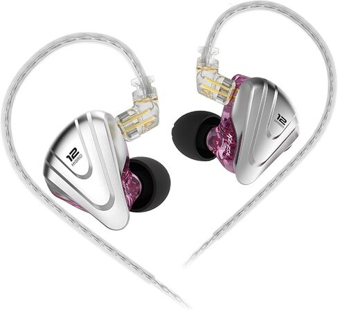 KZ ZSX Earbuds 5BA 1DD Hybrid Drivers HiFi in Ears Monitors Noise Cancelling KZ Earbuds Headphones Comfort Fit IEM Earphones for Gaming/Studio Work/Rehearsals/Live Band (Black Without mic) in Saudi Arabia