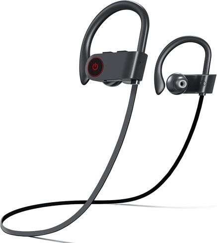 Bluetooth Headphones,IPX7 Waterproof Wireless Sport Earbuds in-Ear, HiFi Bass Stereo Running Headphones with Noise Canceling Mic for Workout Fitness Gym, Up to 10 Hours Playtime,BlackGray in Saudi Arabia