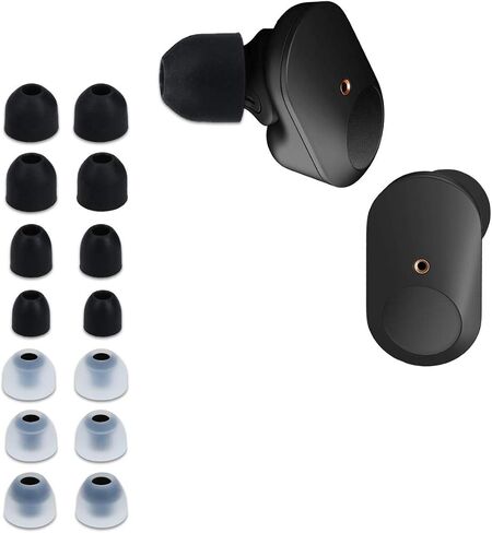 kwmobile 14x Replacement Ear Tips Compatible with Sony WF-1000XM3 / WF-1000XM4 / WF-1000XM5 - Set of Silicone Eartips for Earbuds Headphones in Saudi Arabia