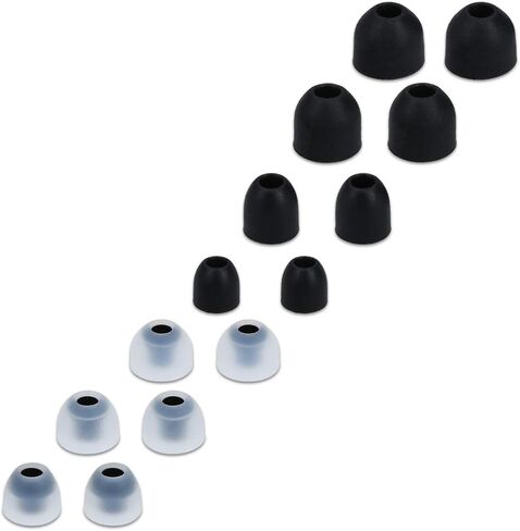 kwmobile 14x Replacement Ear Tips Compatible with Sony WF-1000XM3 / WF-1000XM4 / WF-1000XM5 - Set of Silicone Eartips for Earbuds Headphones in Saudi Arabia