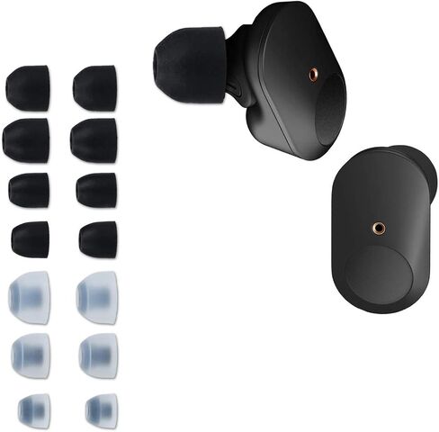 kwmobile 14x Replacement Ear Tips Compatible with Sony WF-1000XM3 / WF-1000XM4 / WF-1000XM5 - Set of Silicone Eartips for Earbuds Headphones in Saudi Arabia
