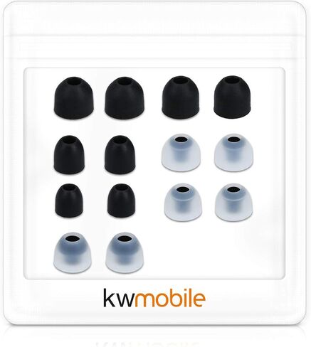 kwmobile 14x Replacement Ear Tips Compatible with Sony WF-1000XM3 / WF-1000XM4 / WF-1000XM5 - Set of Silicone Eartips for Earbuds Headphones in Saudi Arabia