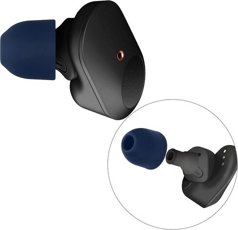 kwmobile 14x Replacement Ear Tips Compatible with Sony WF-1000XM3 / WF-1000XM4 / WF-1000XM5 - Set of Silicone Eartips for Earbuds Headphones in Saudi Arabia